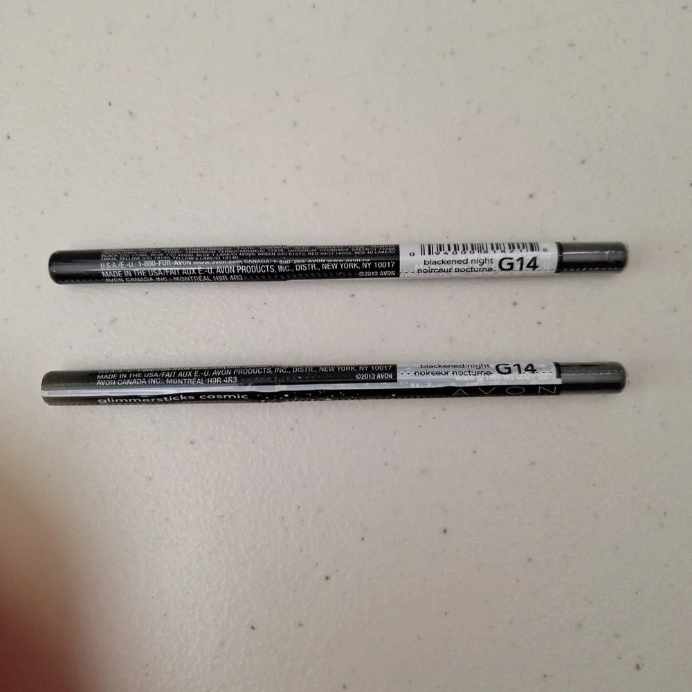 2 Set AVON GLIMMERSTICKS *COSMIC* EYE LINER - Blackened Night - G14 - New Sealed